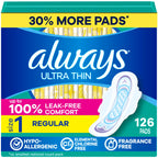 Always Ultra Thin Pads with Wings Leak-Free Protection

