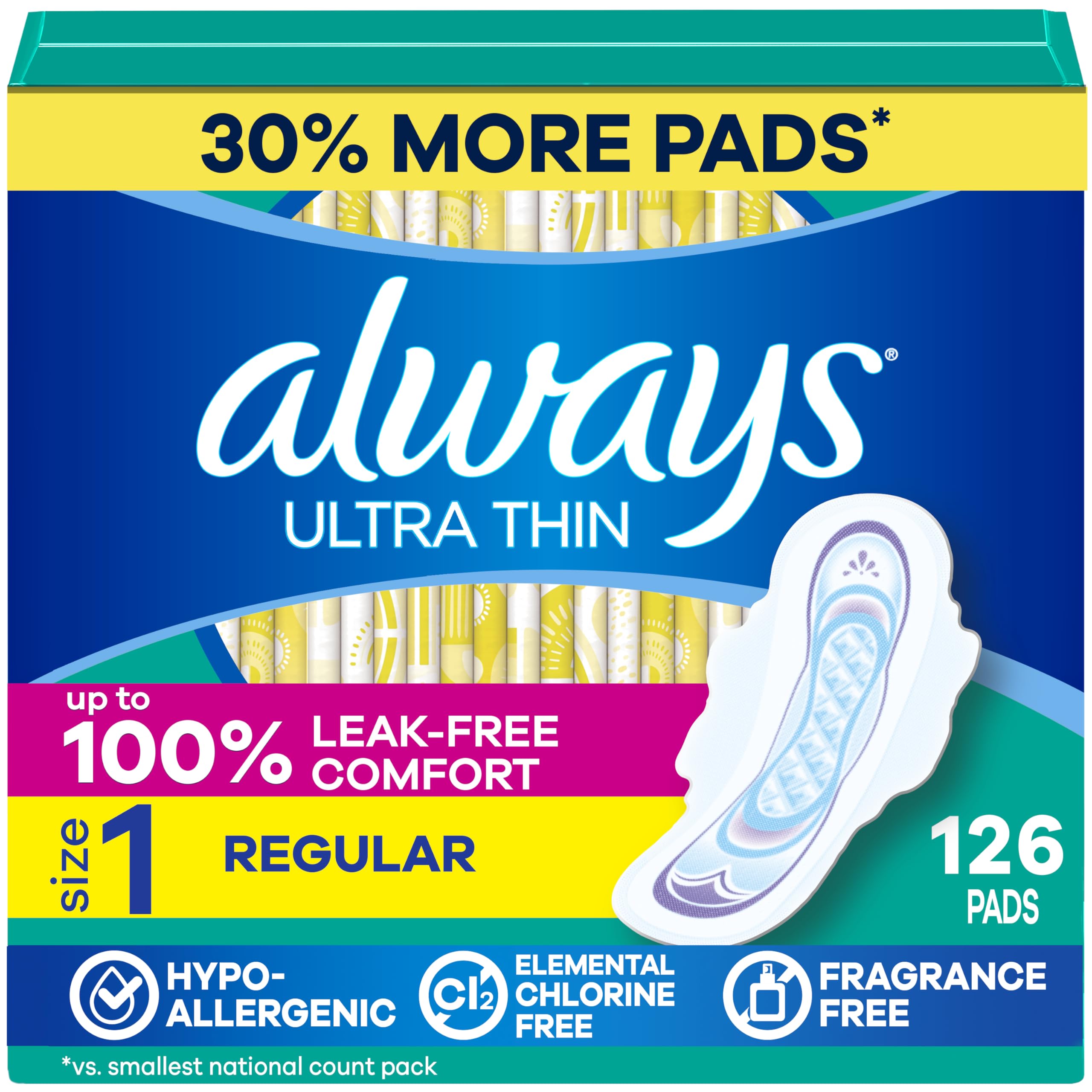 Always Ultra Thin Pads with Wings for Women