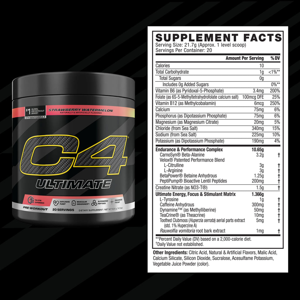 C4 Ultimate Pre Workout Powder - Energy & Endurance

