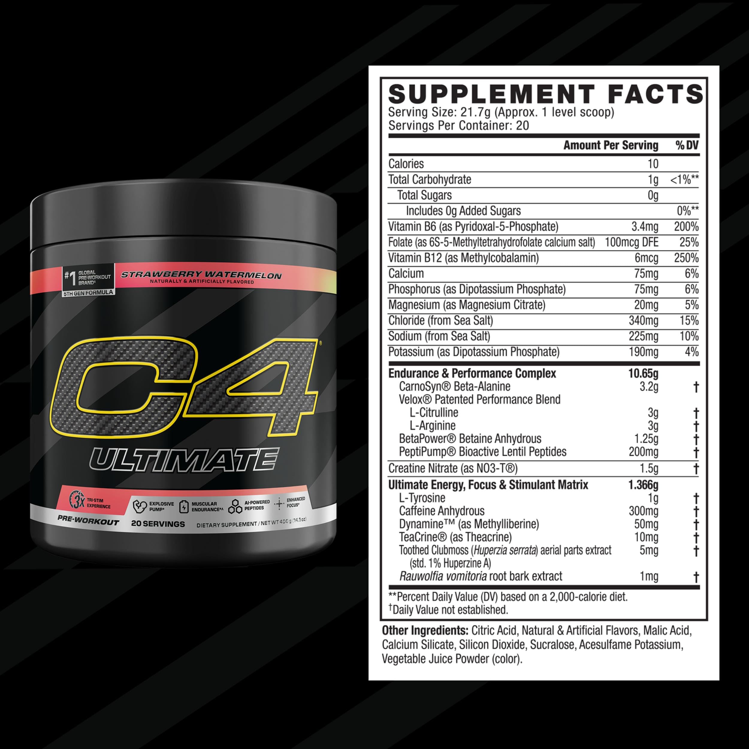 C4 Ultimate Pre Workout Powder - Energy & Endurance

