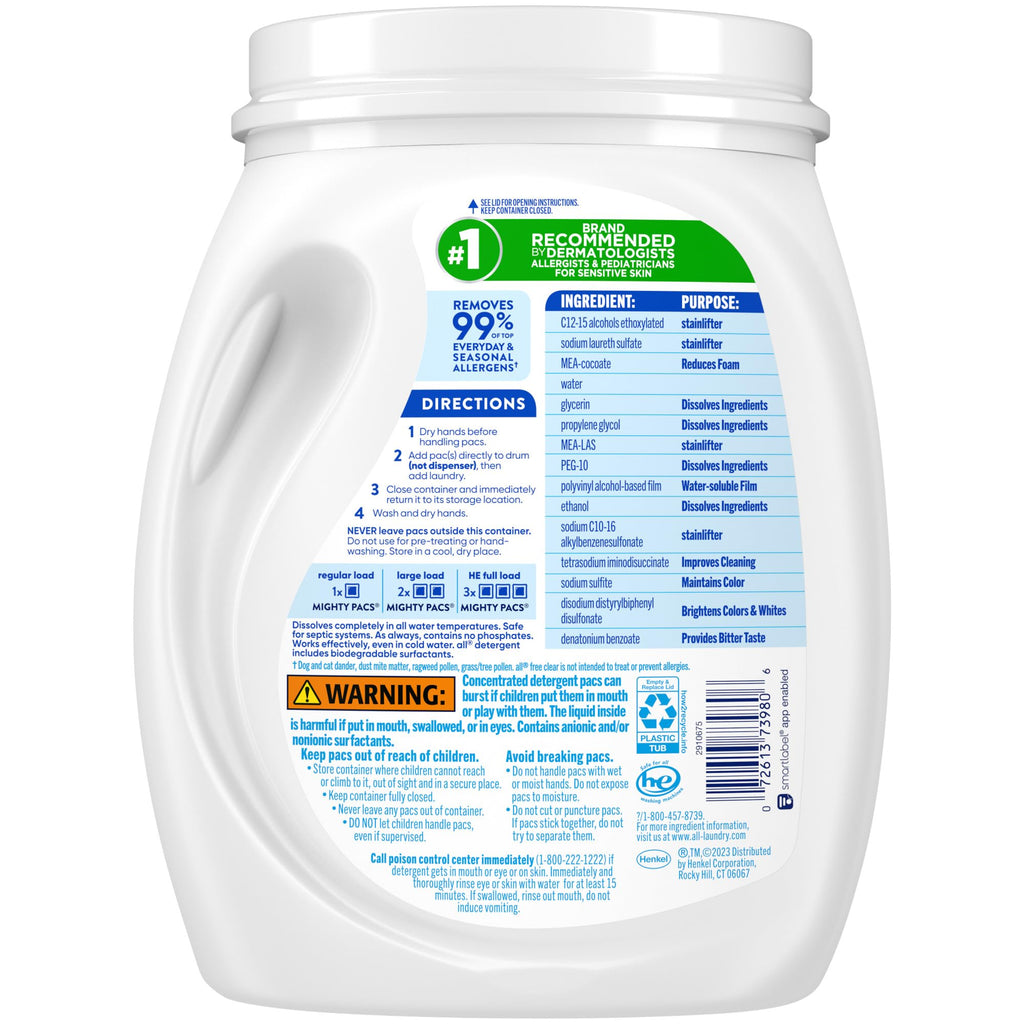 All Free Clear Unscented Laundry Detergent - Sensitive Skin

