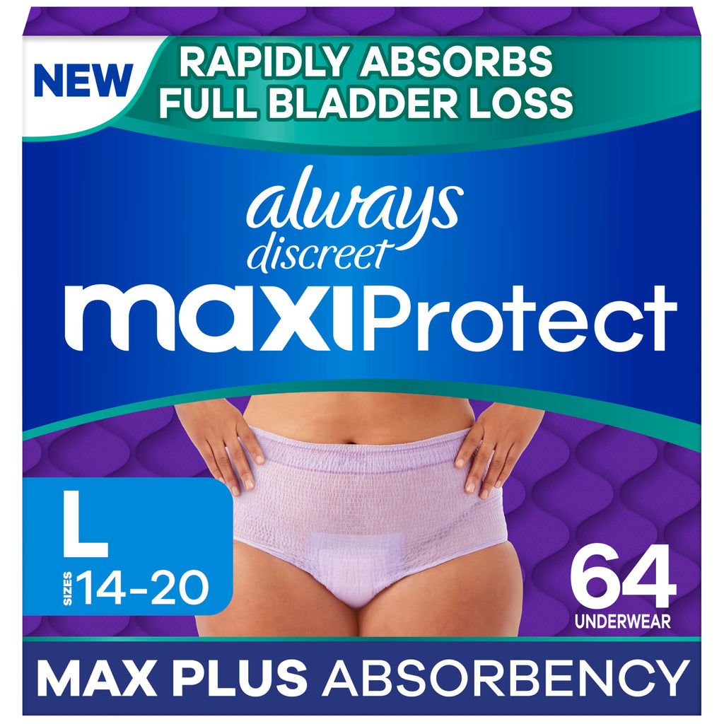 Always Discreet MaxiProtect Incontinence Underwear for Women

