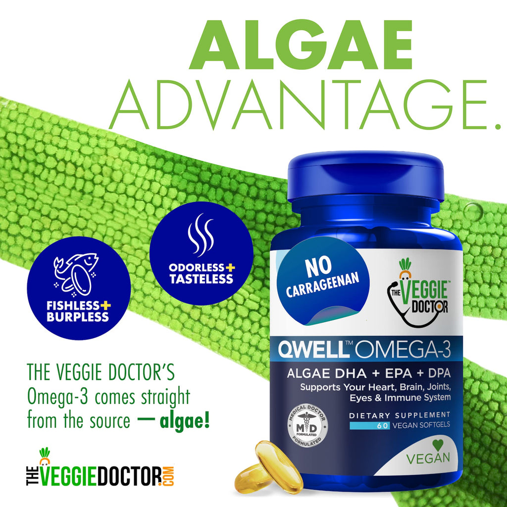QWELL Vegan Omega-3 Algae Oil DHA EPA DPA

