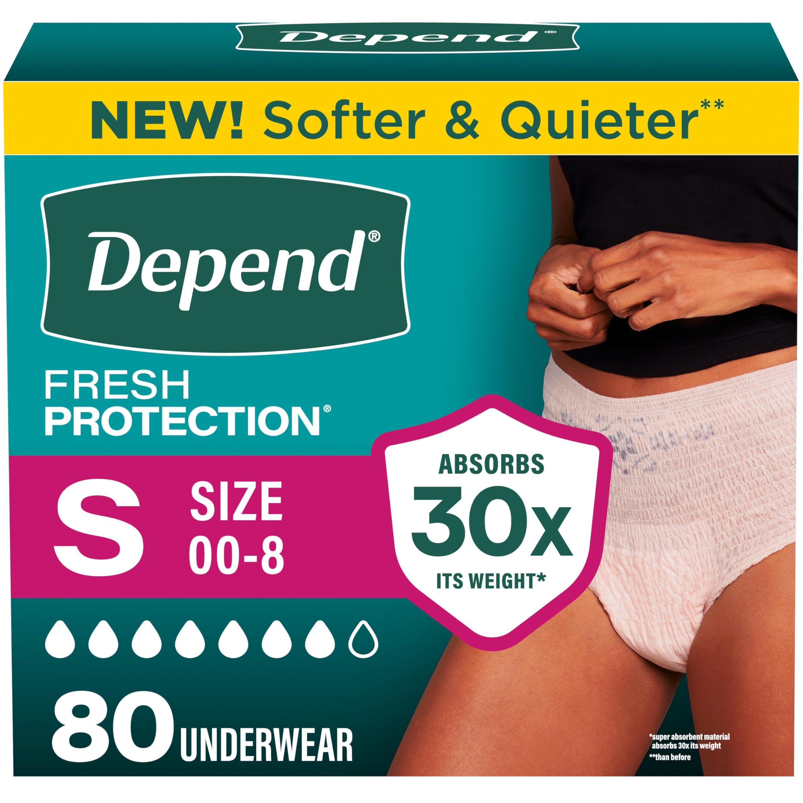 Depend Fresh Protection Women's Incontinence Underwear Maximum Absorbency