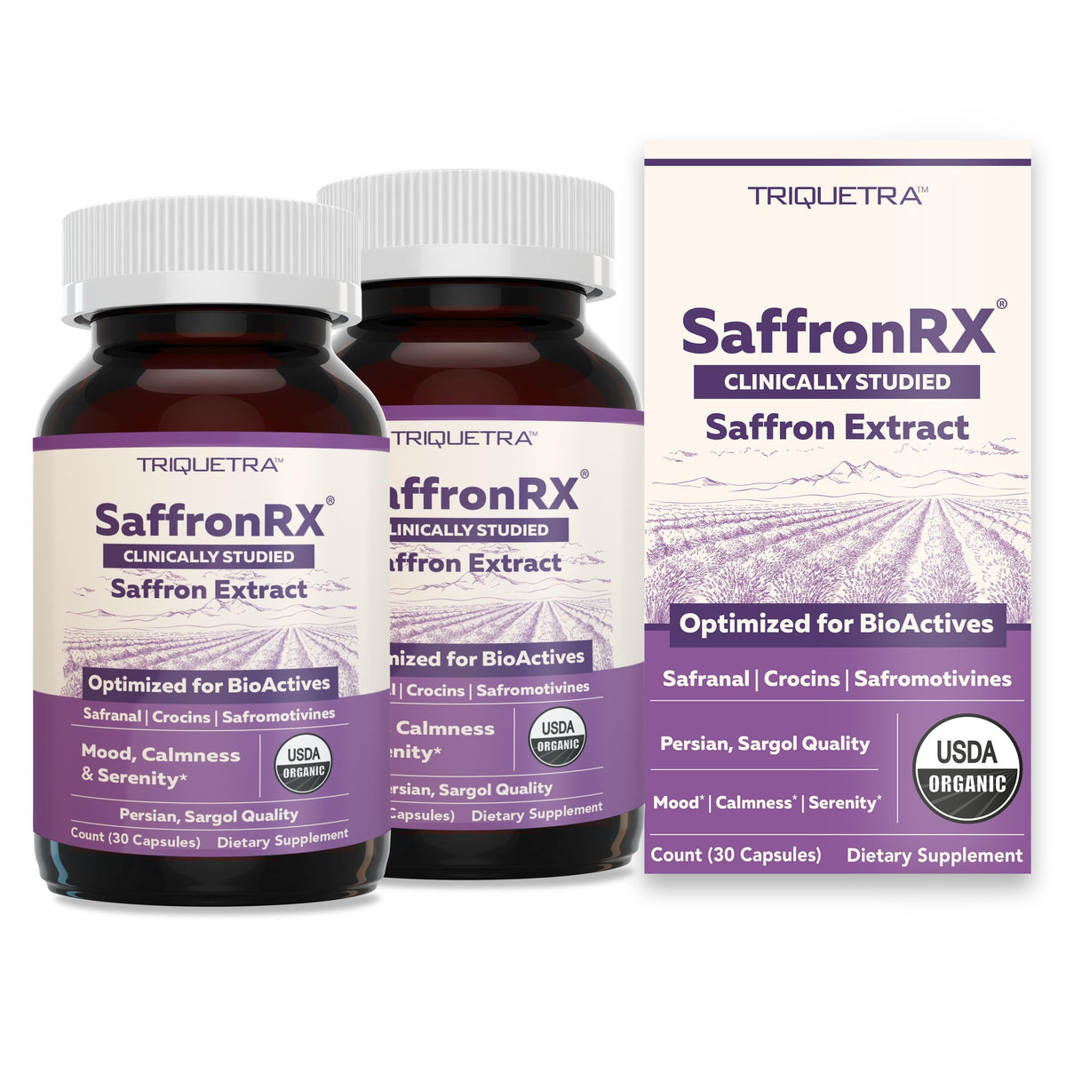 SaffronRX Organic Saffron Extract Dietary Supplement for Mood and Calmness
