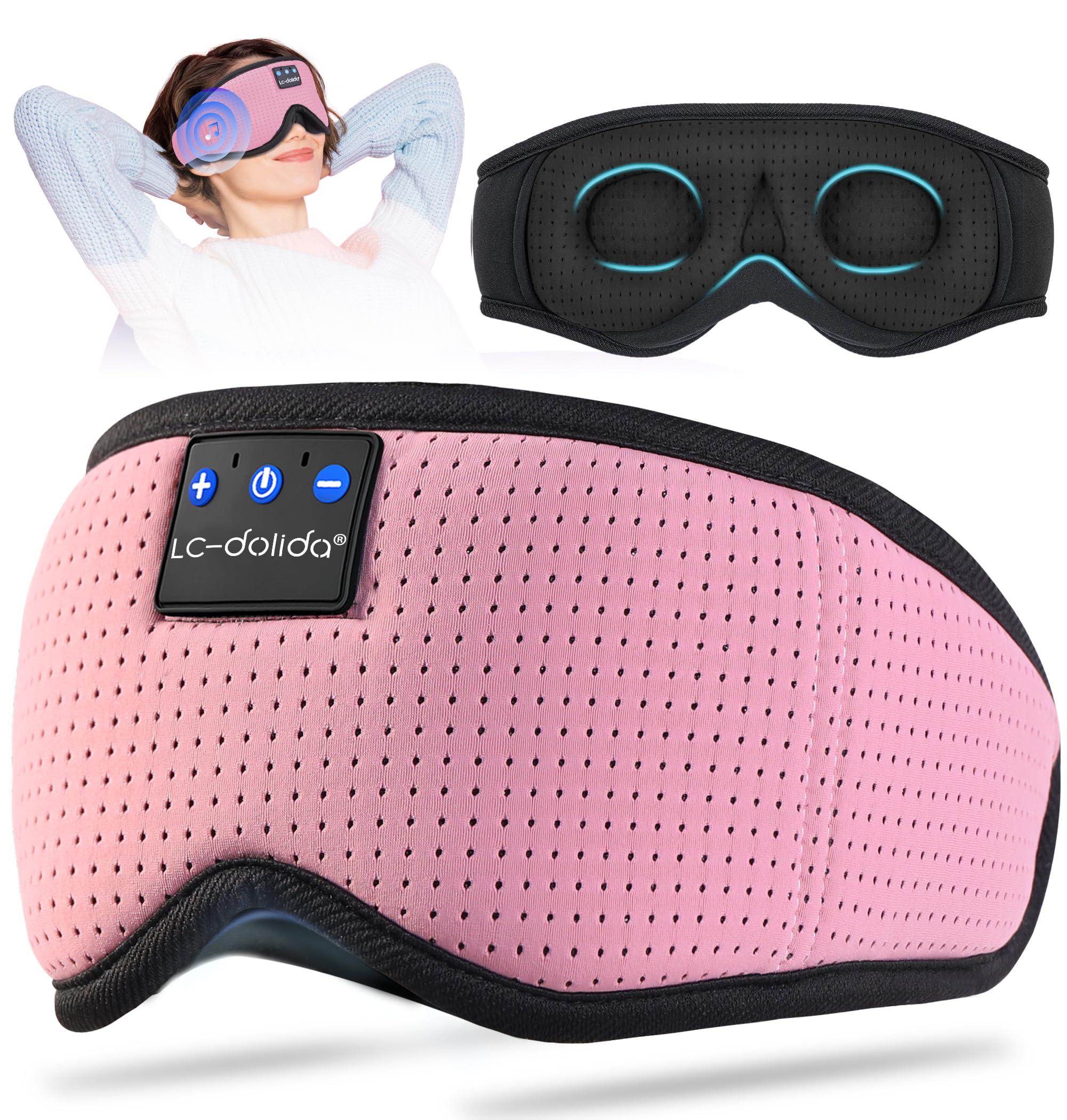 LC-dolida Sleep Headphones Eye Mask with Bluetooth Audio