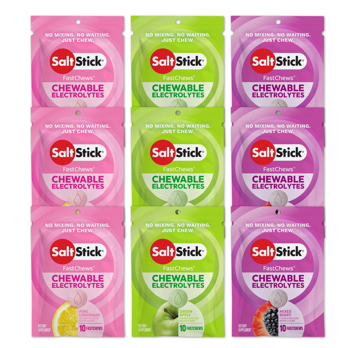 SaltStick Electrolyte FastChews Chewable Tablets for Hydration