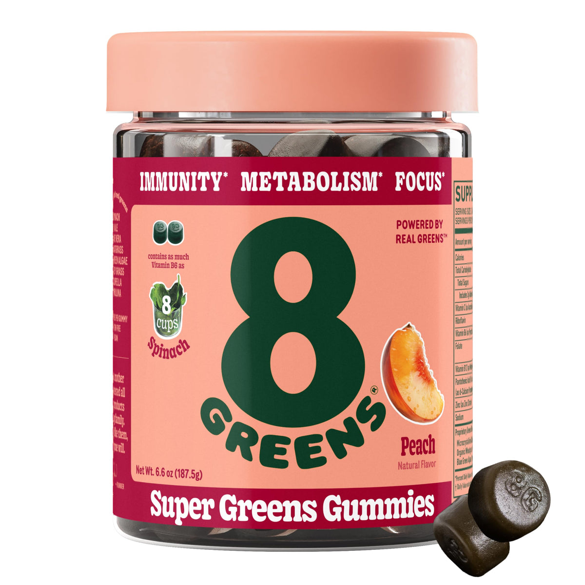 8Greens Supergreens Effervescent Tablets for Immune & Metabolism Support