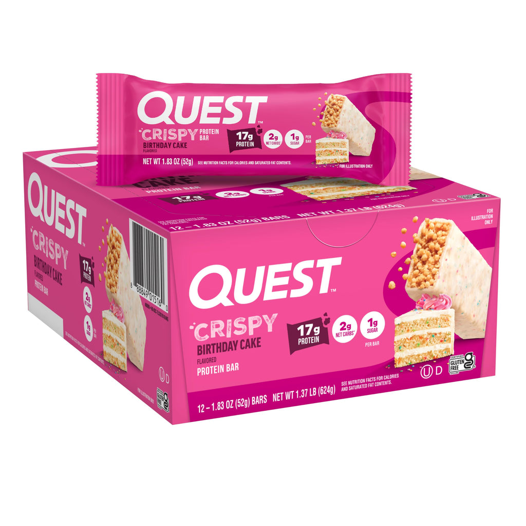 Quest Crispy Protein Bar, 18g Protein, Gluten Free, Keto Friendly
