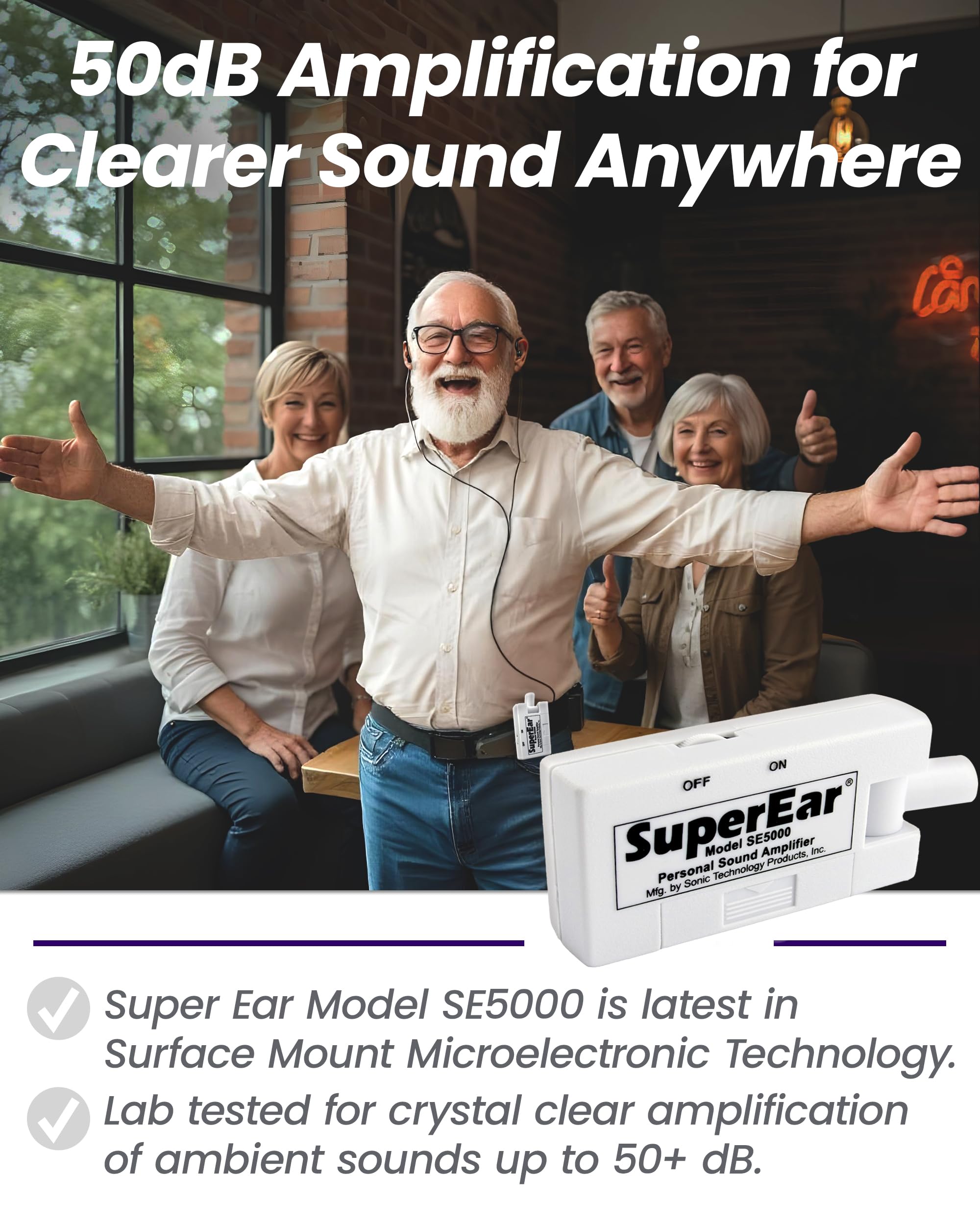 SuperEar SE5000 PSAP Personal Sound Amplifier for Seniors

