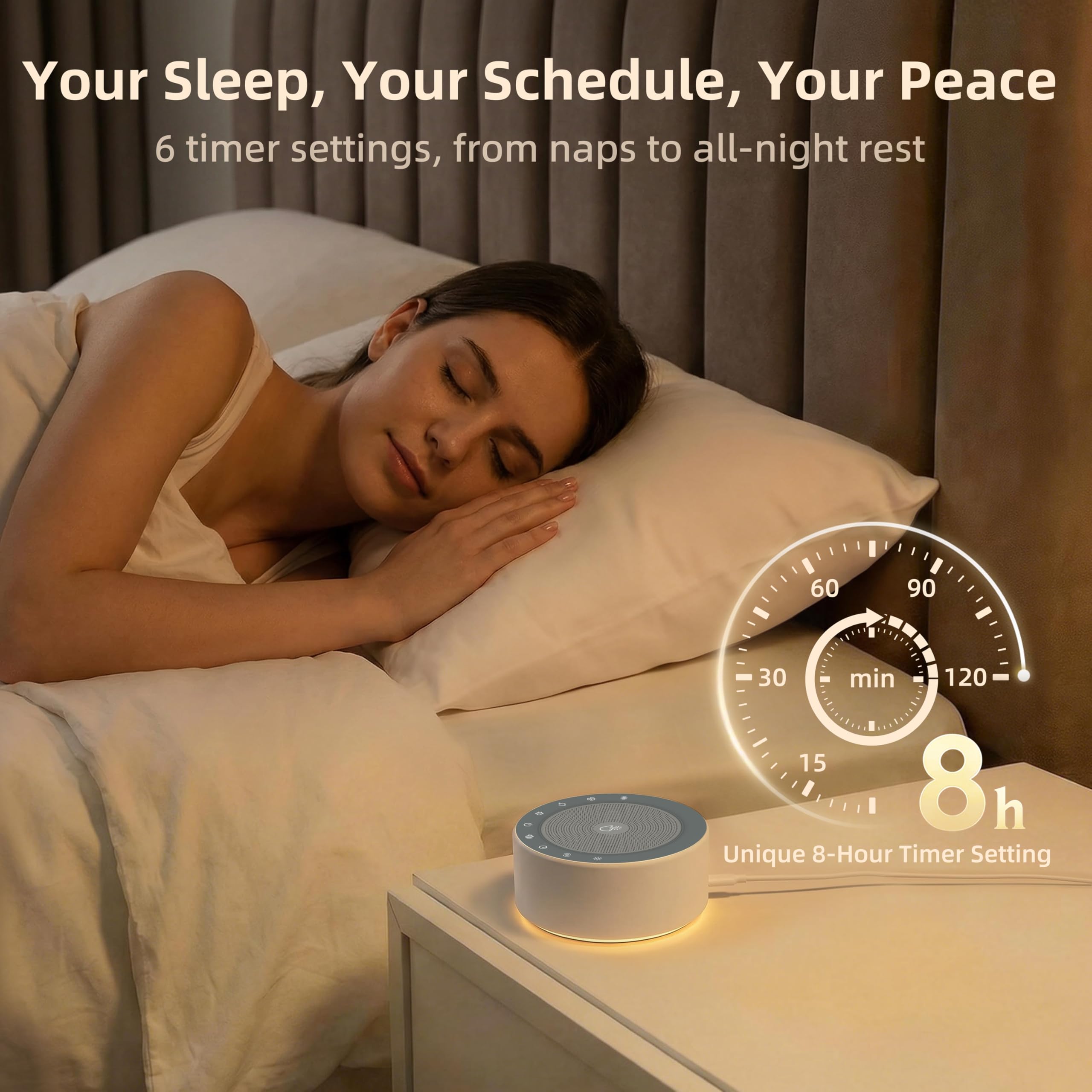 Kipcush Noise Machine for Sleep & Focus | 30 Sounds

