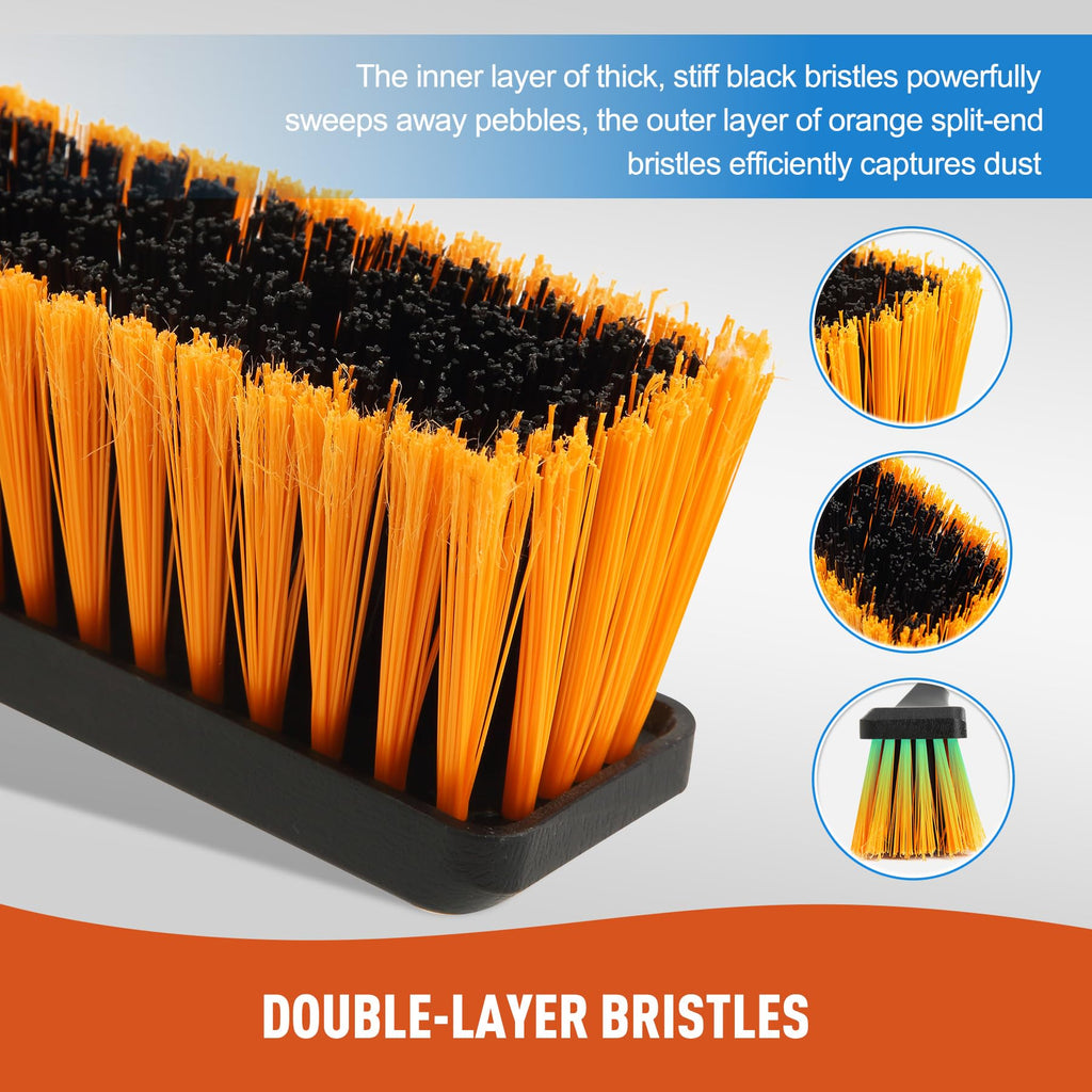 CleanHome Push Broom with Ergonomic Handle - Heavy Duty

