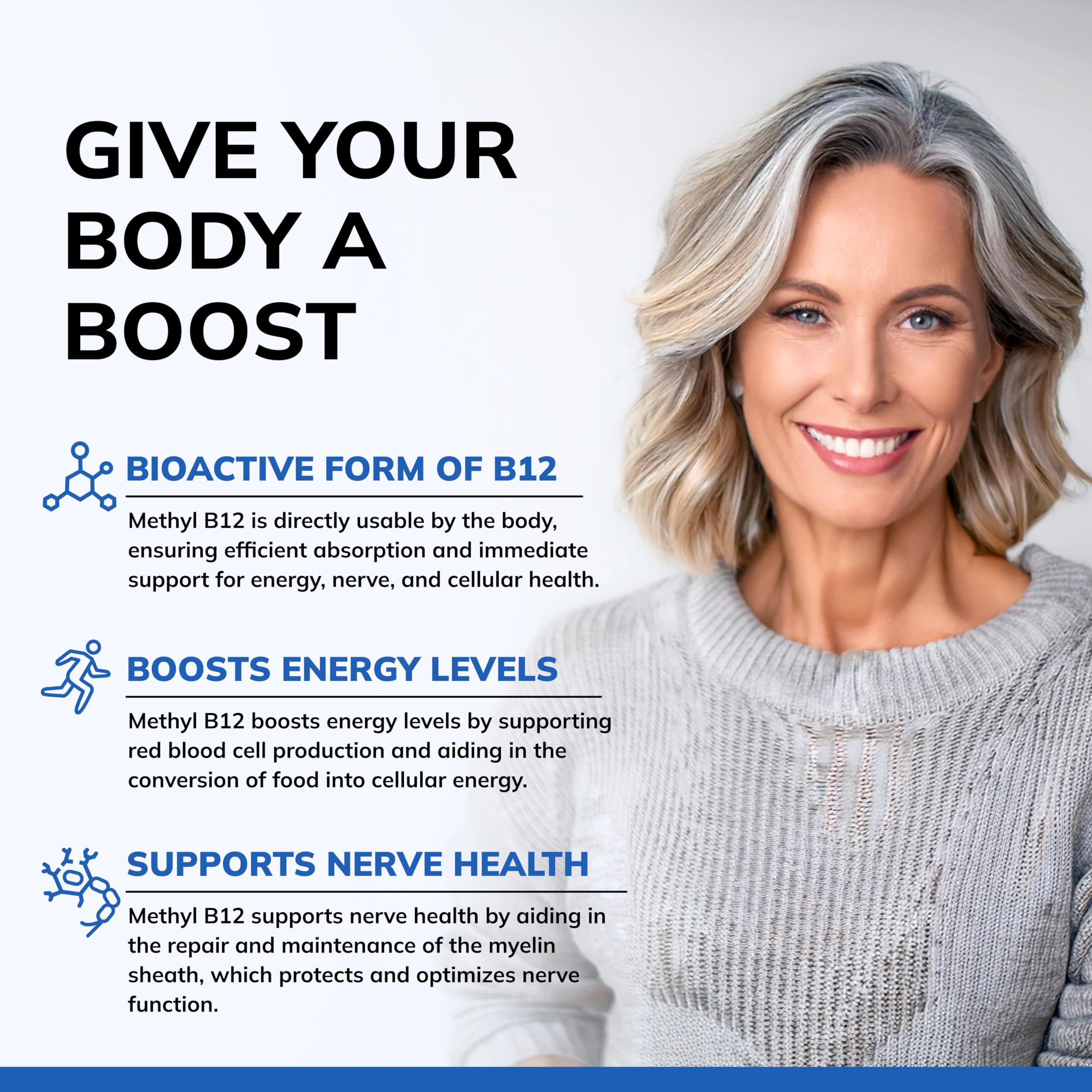 Vitamin B12 Methylcobalamin Supplement by aSquared Nutrition

