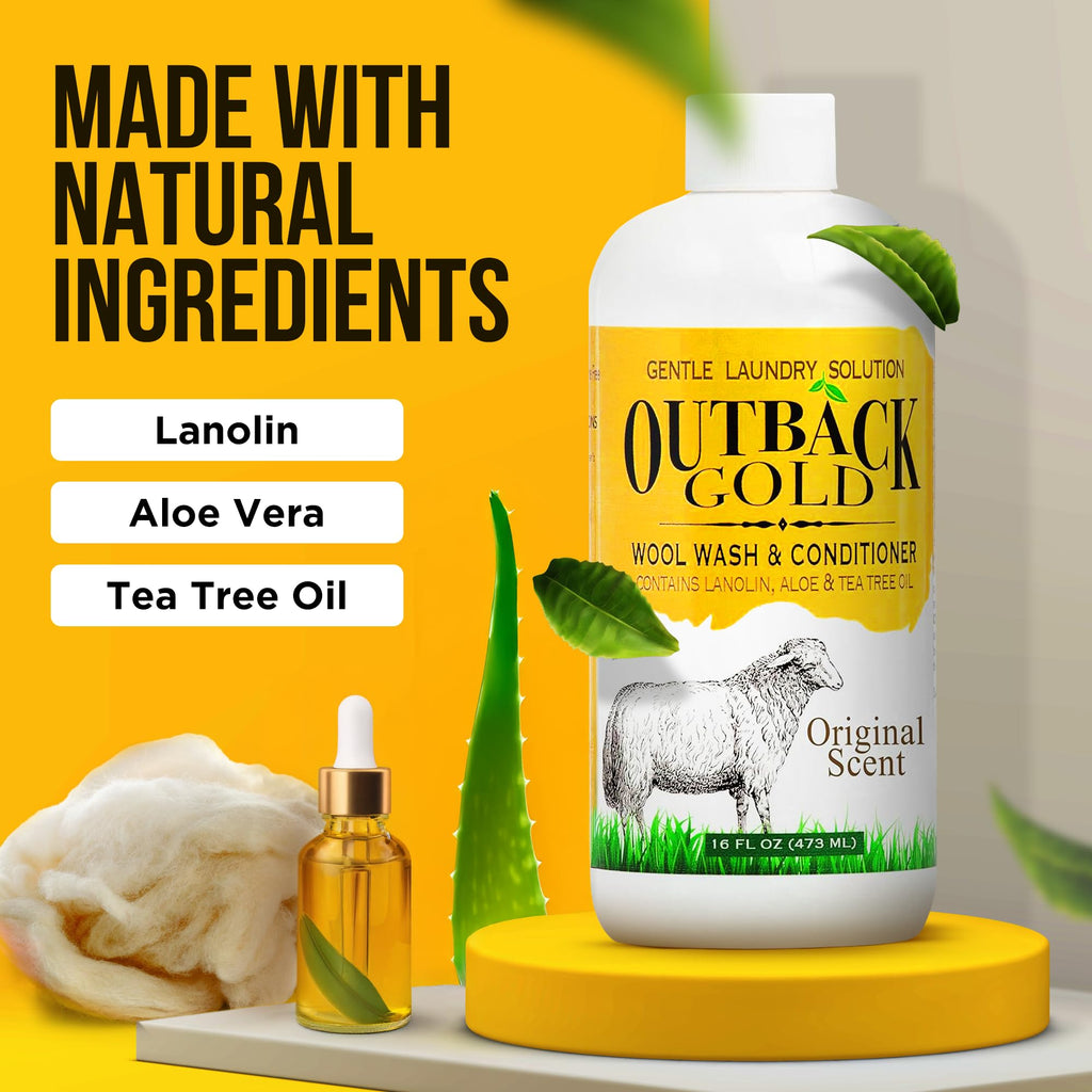 Outback Gold Wool Wash - Plant-Based Detergent for Delicates

