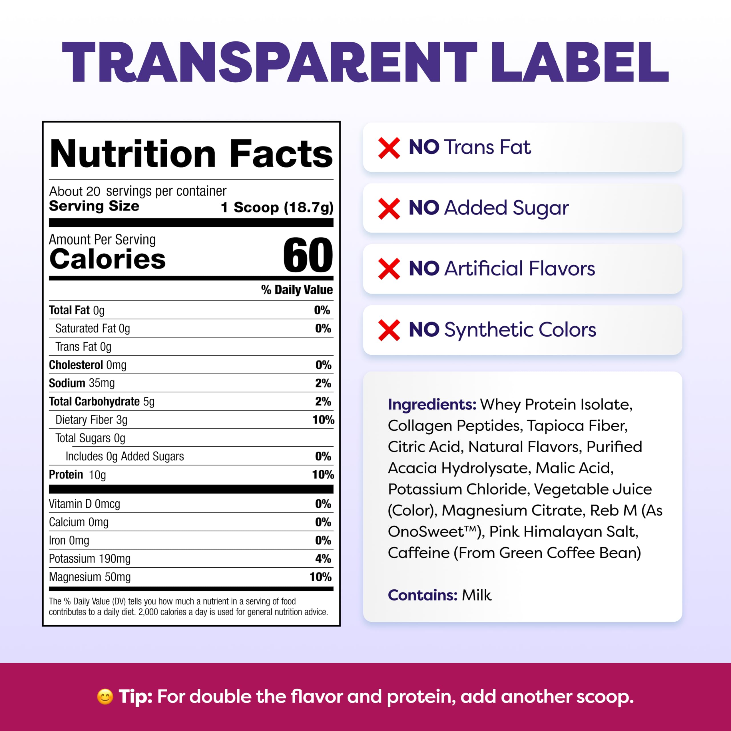 Javvy Clear Protein Refresher Drink Mix | 10g Protein

