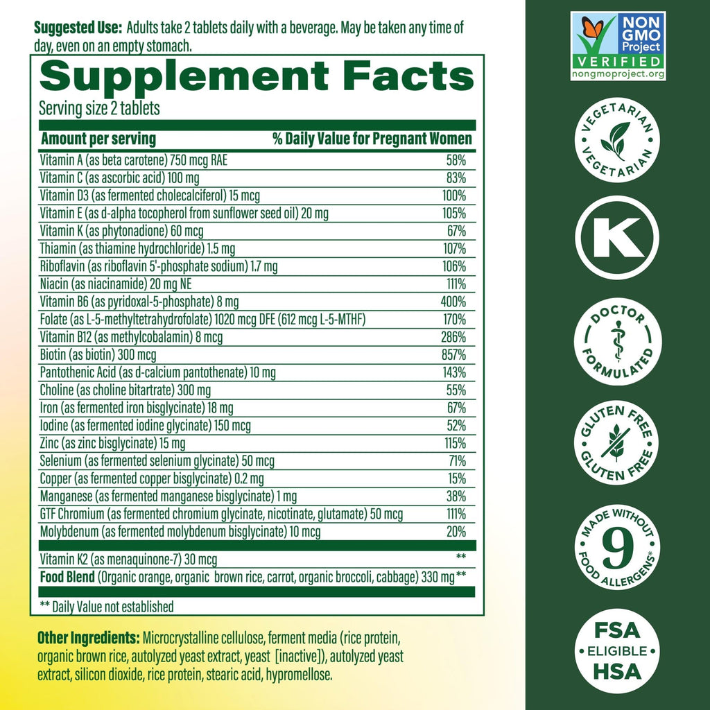 MegaFood Baby and Me 2 Prenatal Vitamins for Women

