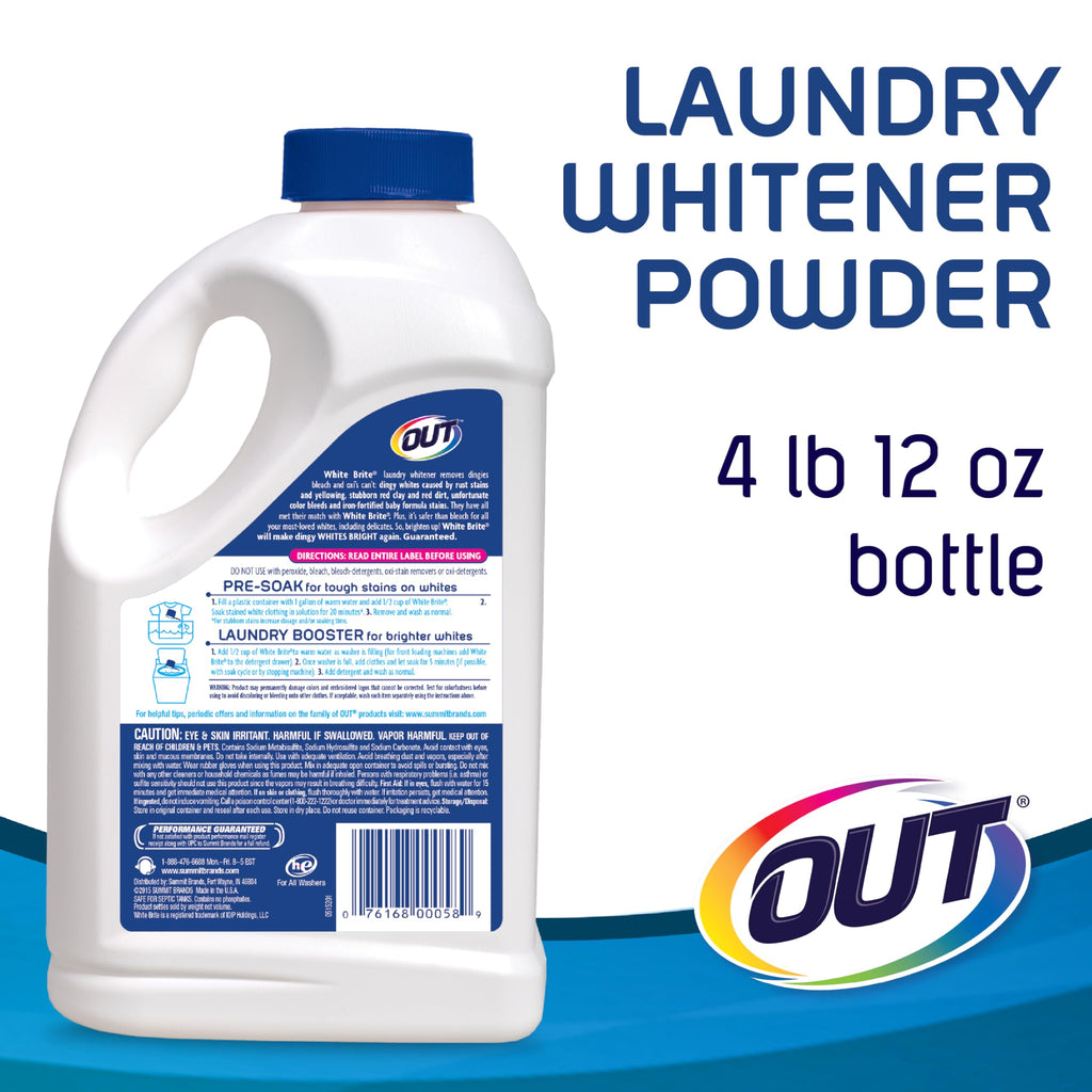 OUT White Brite Laundry Whitener - Stain Remover & Booster

