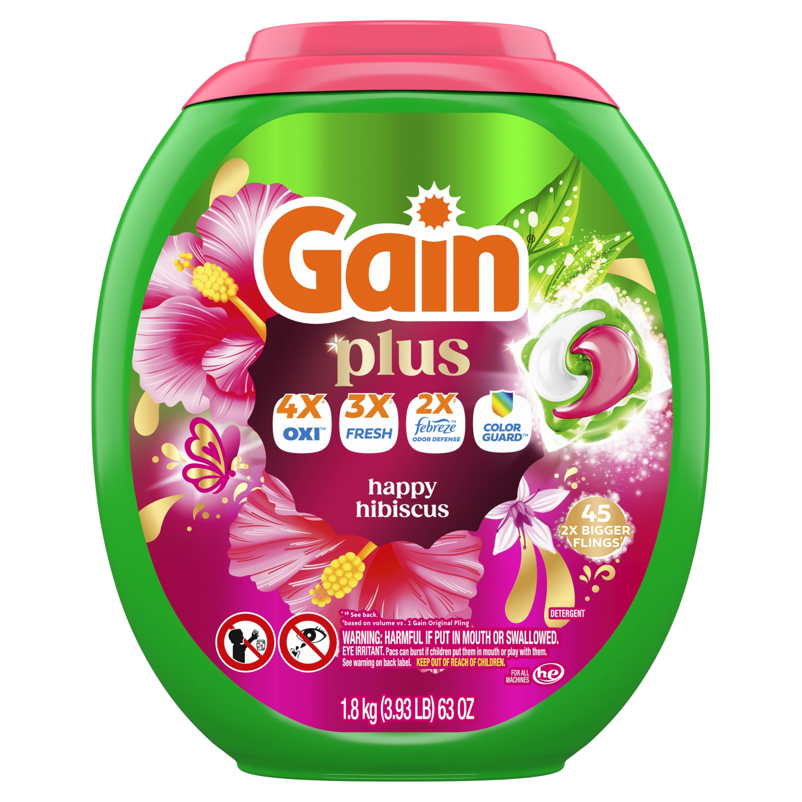 Gain Plus Flings Pods | All-in-One Laundry Detergent

