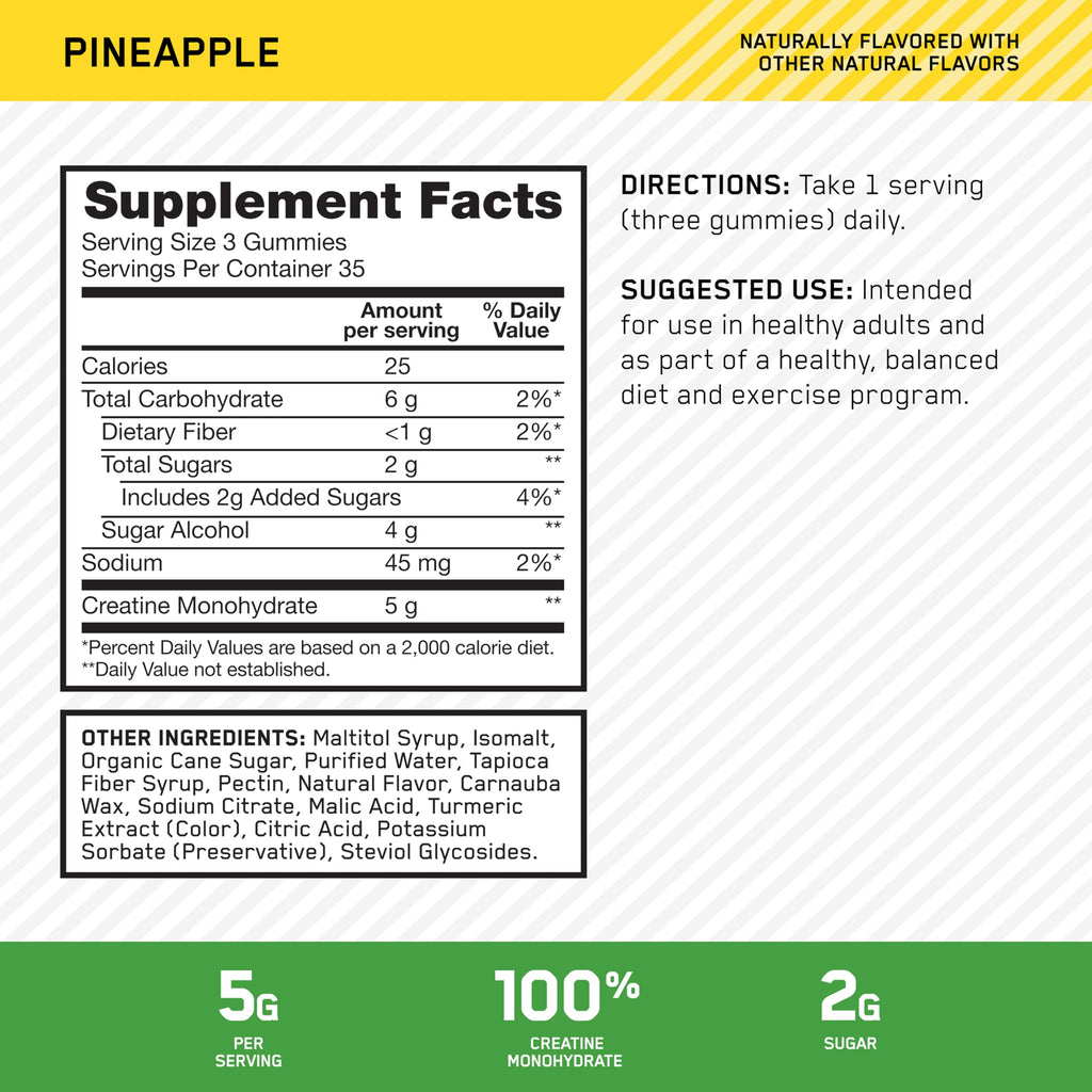 Creatine Monohydrate Gummies by Optimum Nutrition

