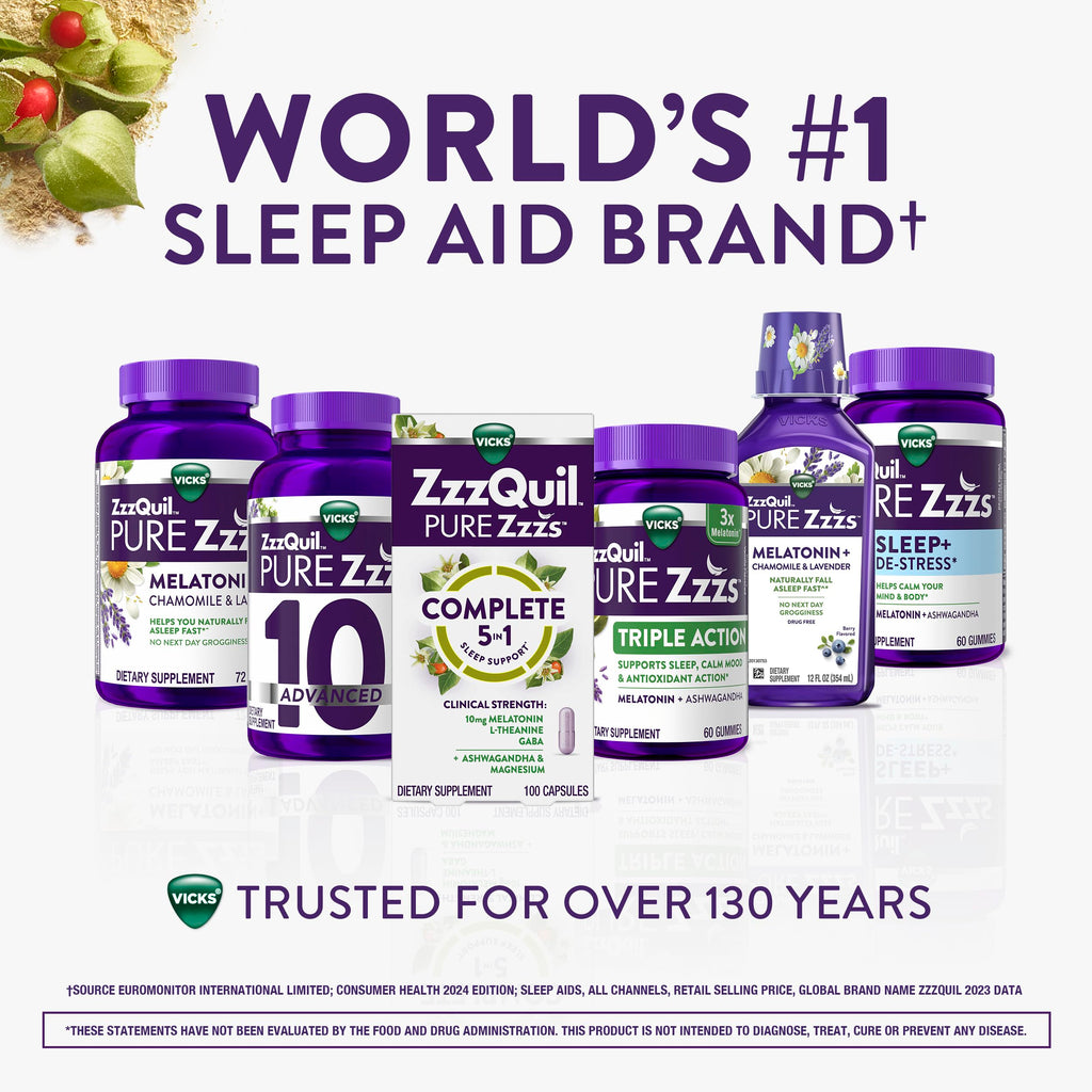 ZzzQuil PURE Zzzs Complete Sleep Melatonin 10 mg

