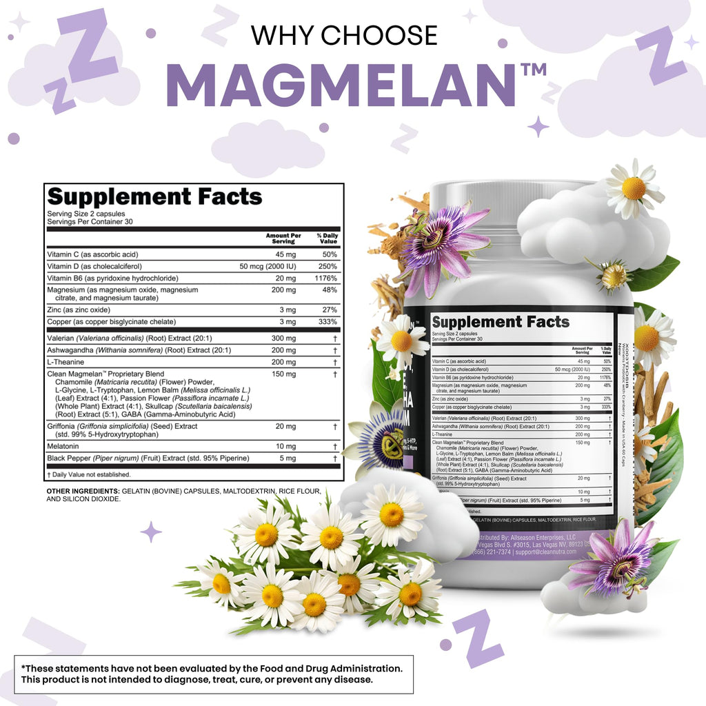 Clean Nutraceuticals Melatonin Sleep Support with L-Theanine

