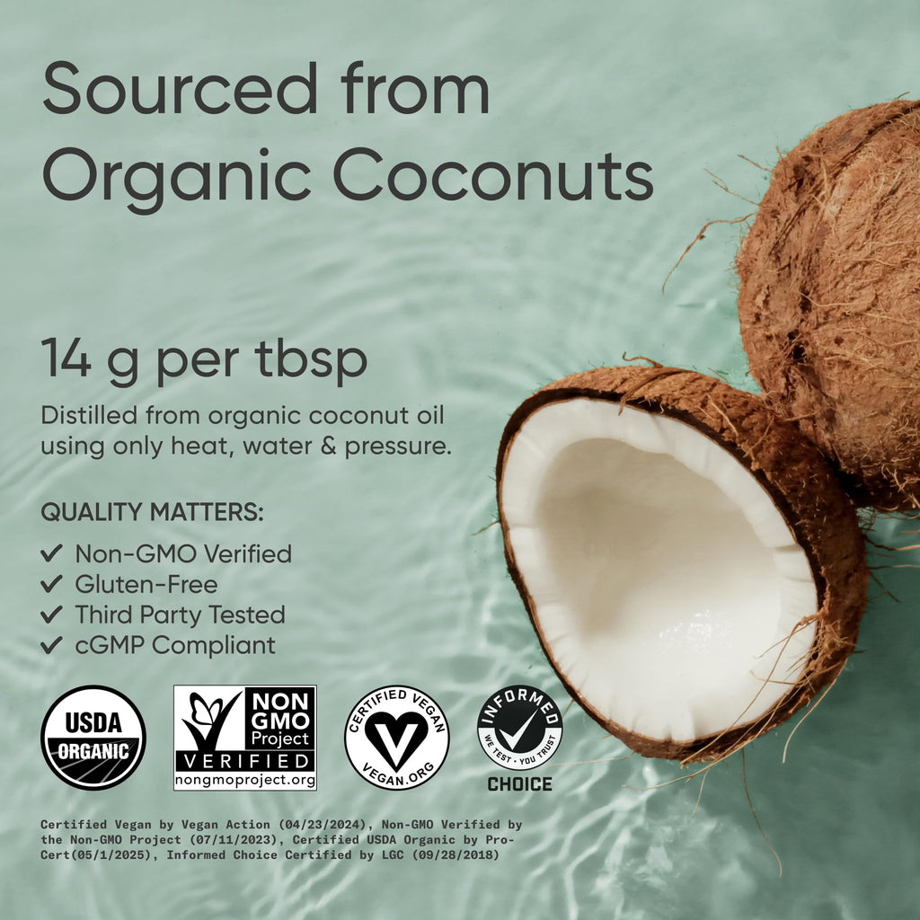 Sports Research MCT Oil Organic C8 & C10 | Keto & Vegan

