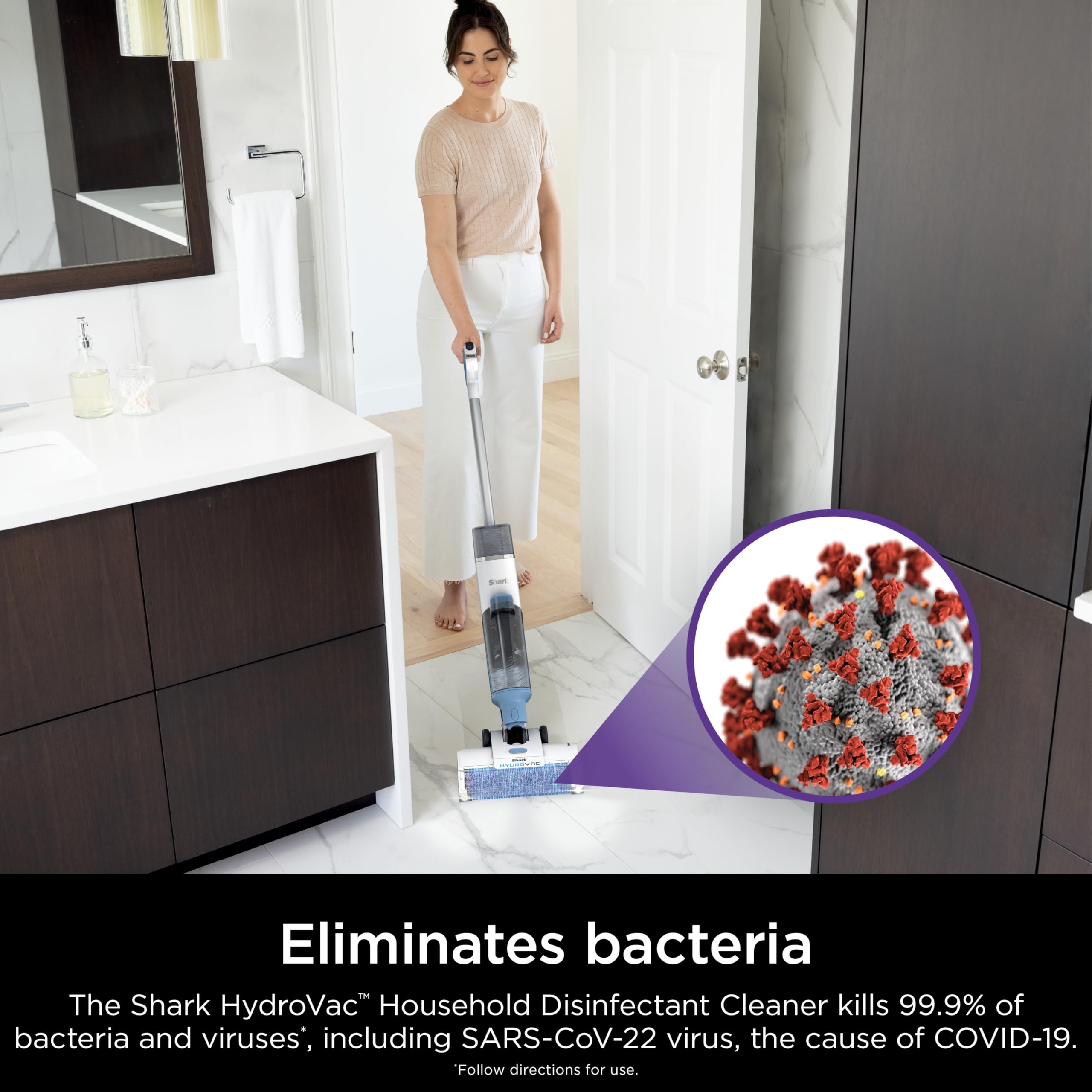 Shark HydroVac Disinfectant Cleaner Kills 99.9% Bacteria

