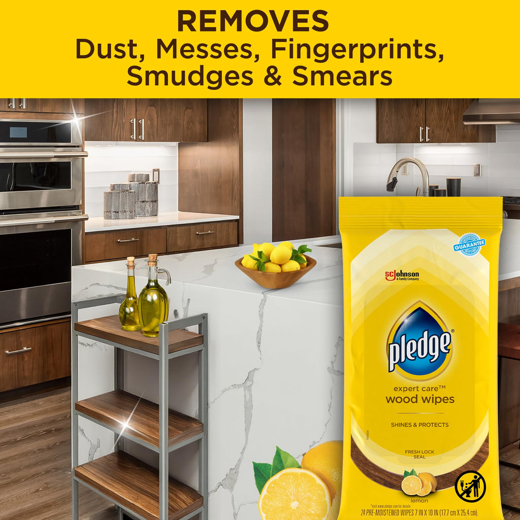 Pledge Wood Wipes - Expert Care Furniture Polish

