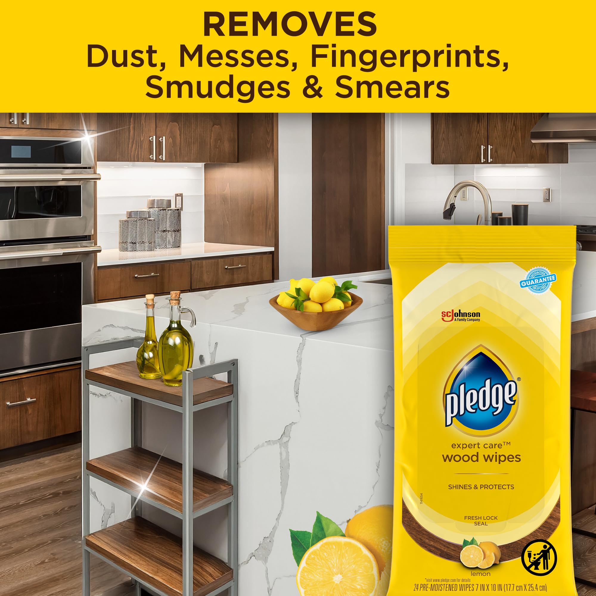 Pledge Wood Wipes - Expert Care Furniture Polish

