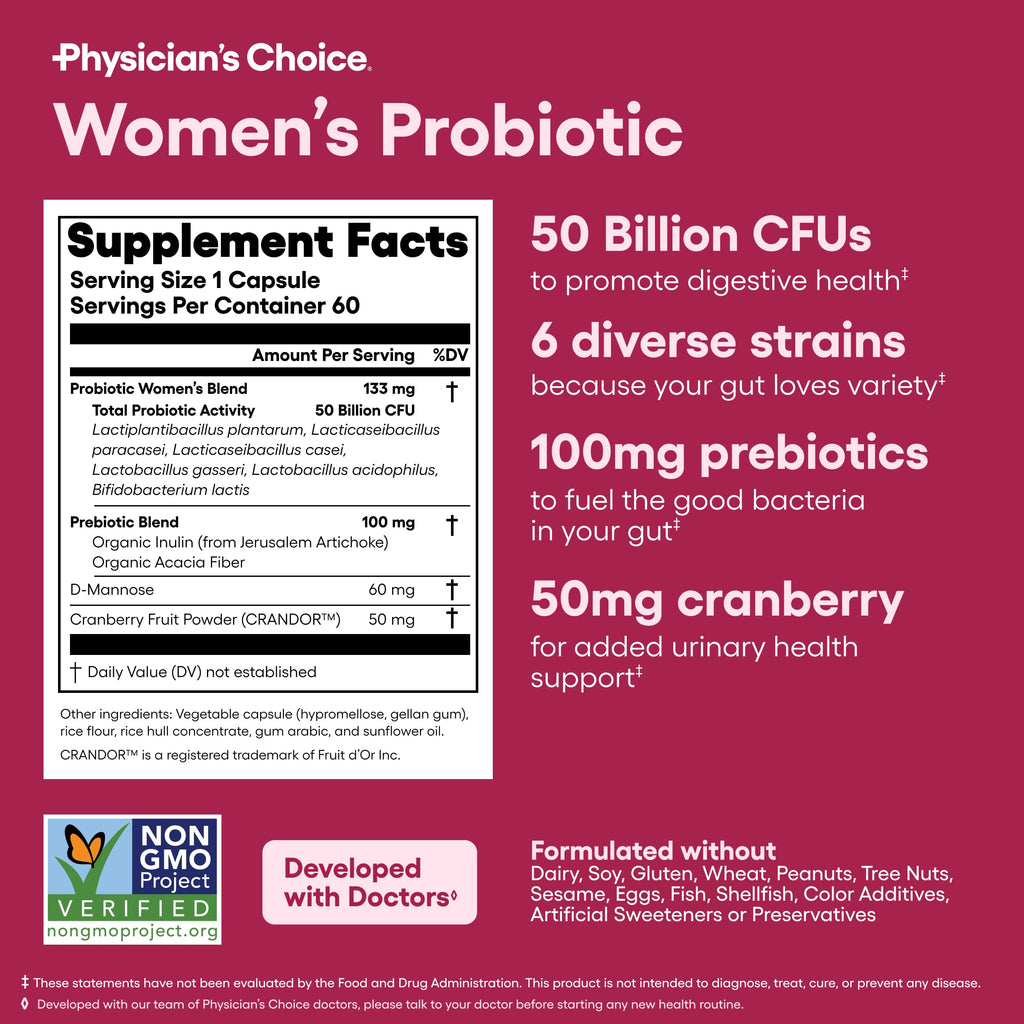 Physician's Choice Probiotics for Women - 50 Billion CFU

