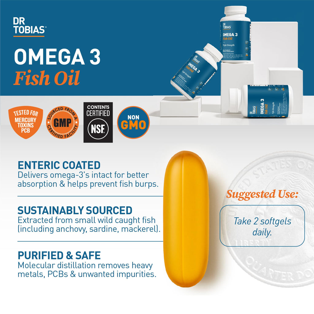 Dr. Tobias Omega-3 Fish Oil Triple Strength EPA DHA

