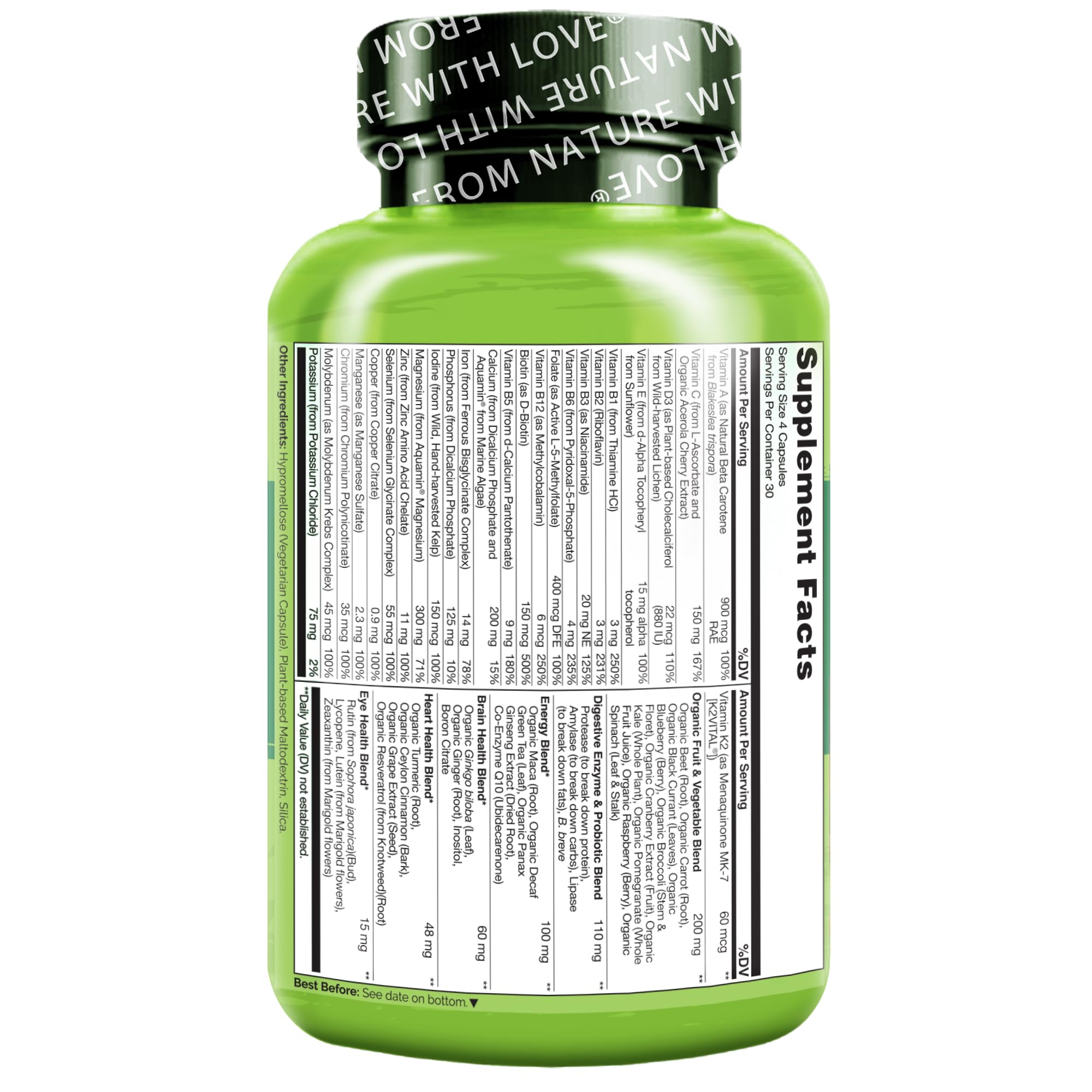 Naturelo Whole Food Multivitamin for Women | Plant-Based

