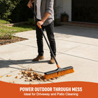 CleanHome Push Broom with Ergonomic Handle - Heavy Duty

