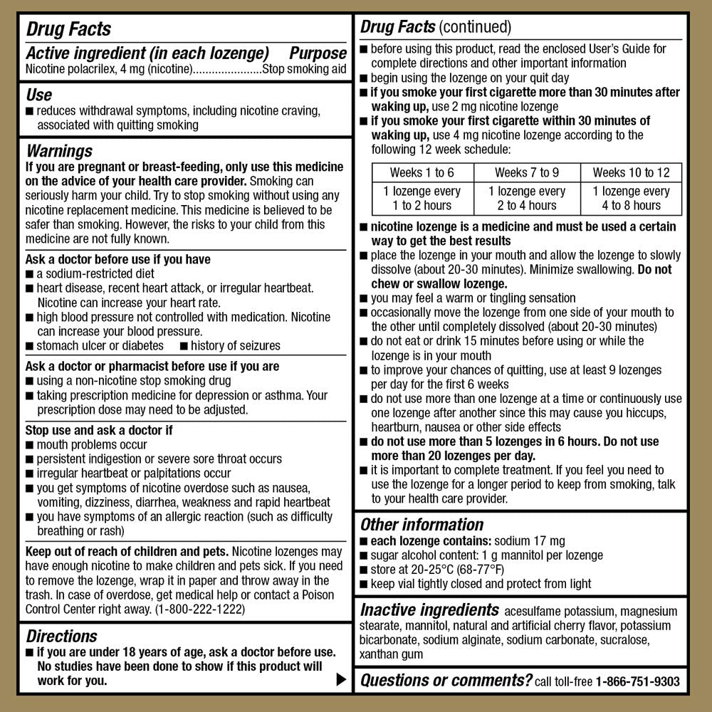 GoodSense Nicotine Polacrilex Lozenge – Stop Smoking Aid

