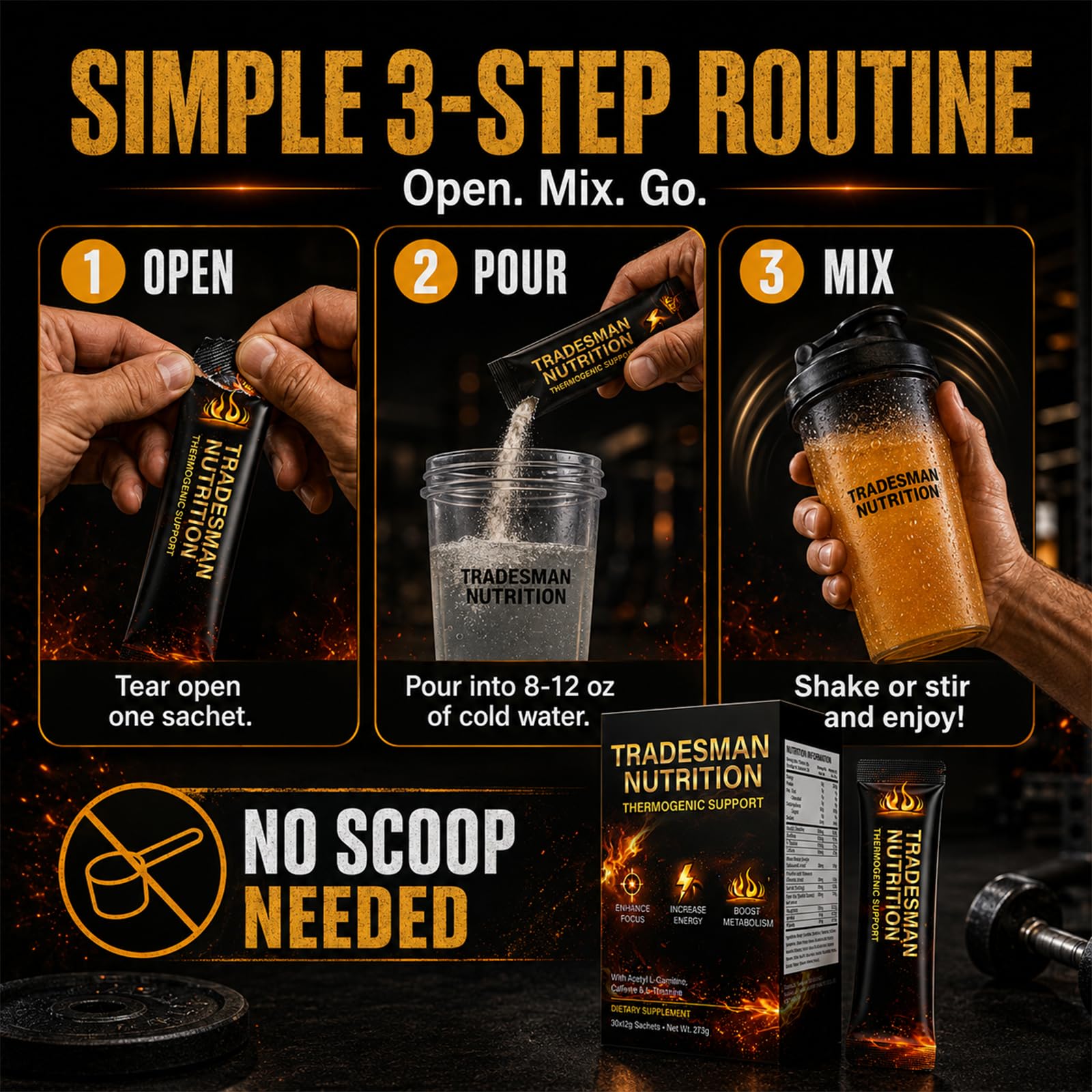 Shred Pre-Workout Thermogenic Powder | Focus and Energy

