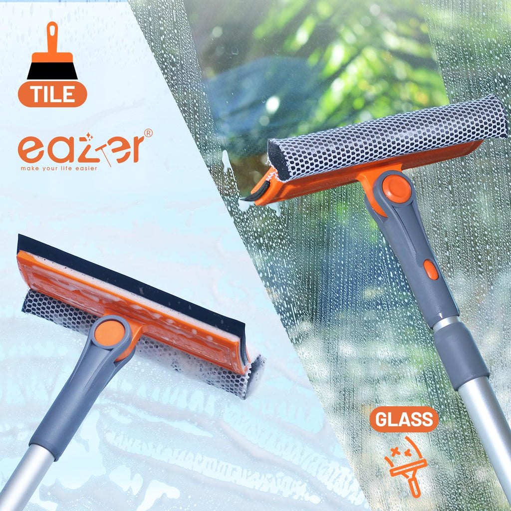 Window Squeegee by eazer with Extension Pole and Rotate-Lock

