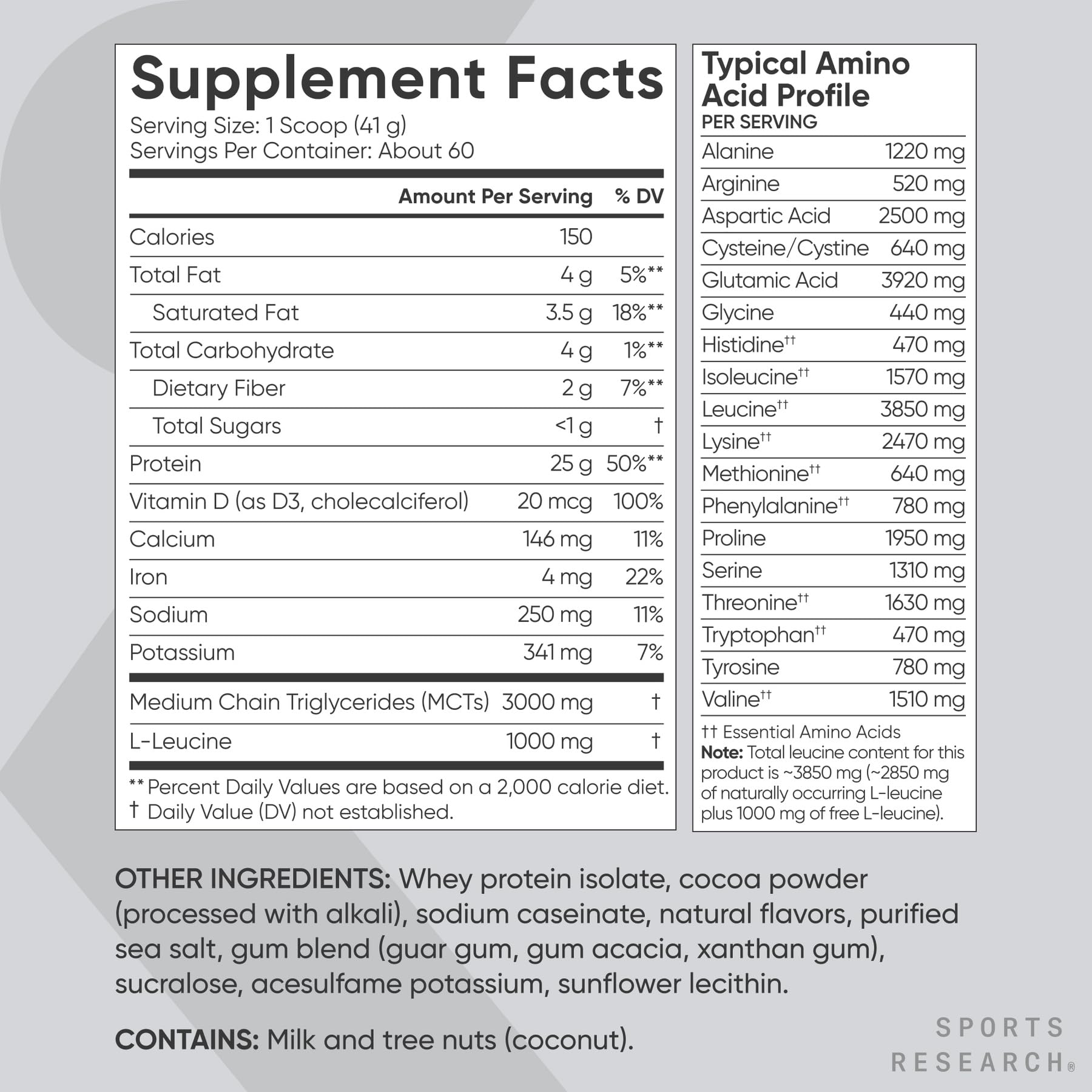 Whey Protein Isolate by Sports Research Protein Powder

