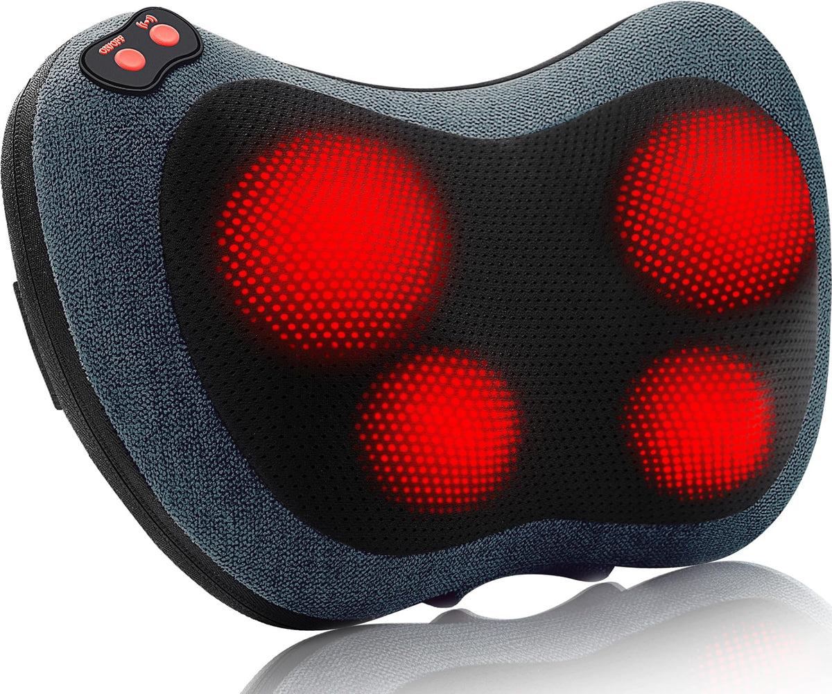 Papillon Back Massager with Heat Shiatsu Pillow for Neck, Shoulder, Back