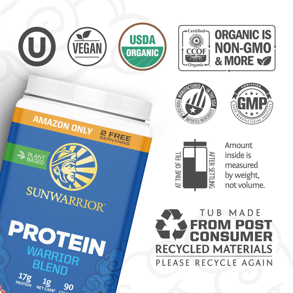 Sunwarrior Warrior Blend Organic Plant-Based Protein Powder

