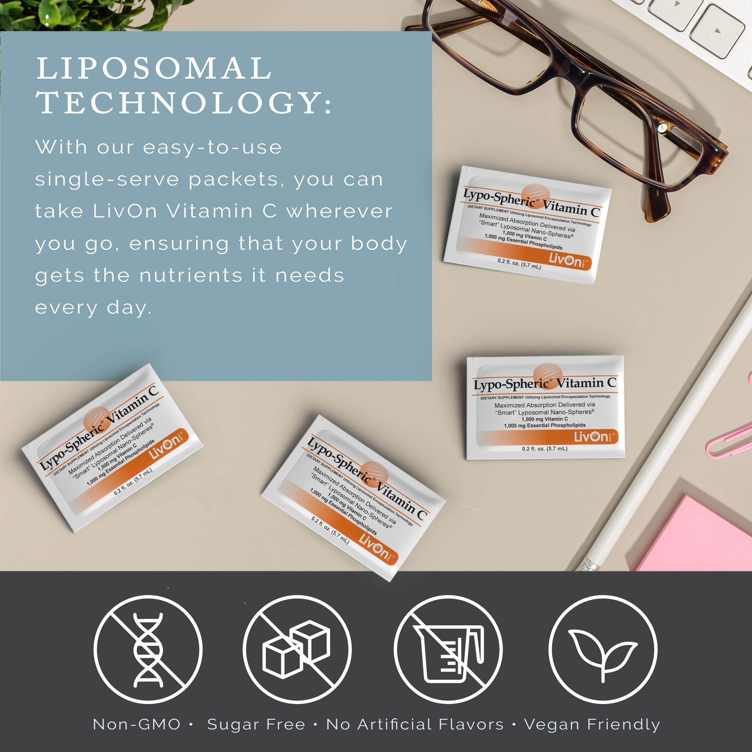 LivOn Liposomal Vitamin C 1000mg | Immune Support

