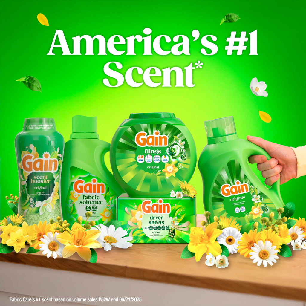 Gain Flings Liquid Laundry Pacs | Odor Defense

