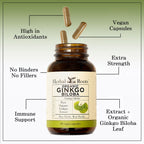 Herbal Roots Ginkgo Biloba Organic Herbal Supplement

