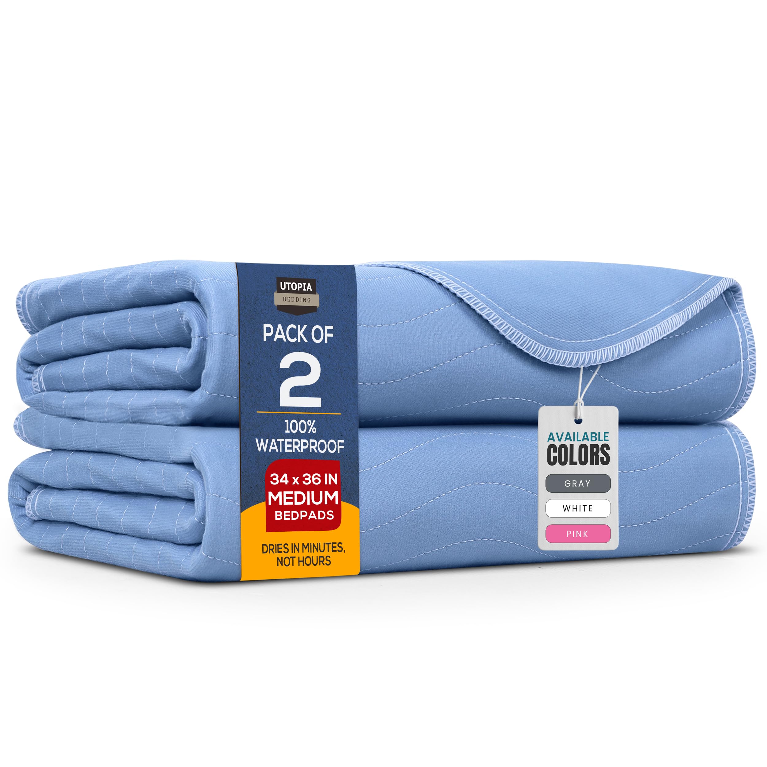 Utopia Bedding Washable Underpads - Reusable Waterproof Bed Pads