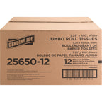 Genuine Joe Jumbo Roll Bath Tissue - Two-Ply White Recycled

