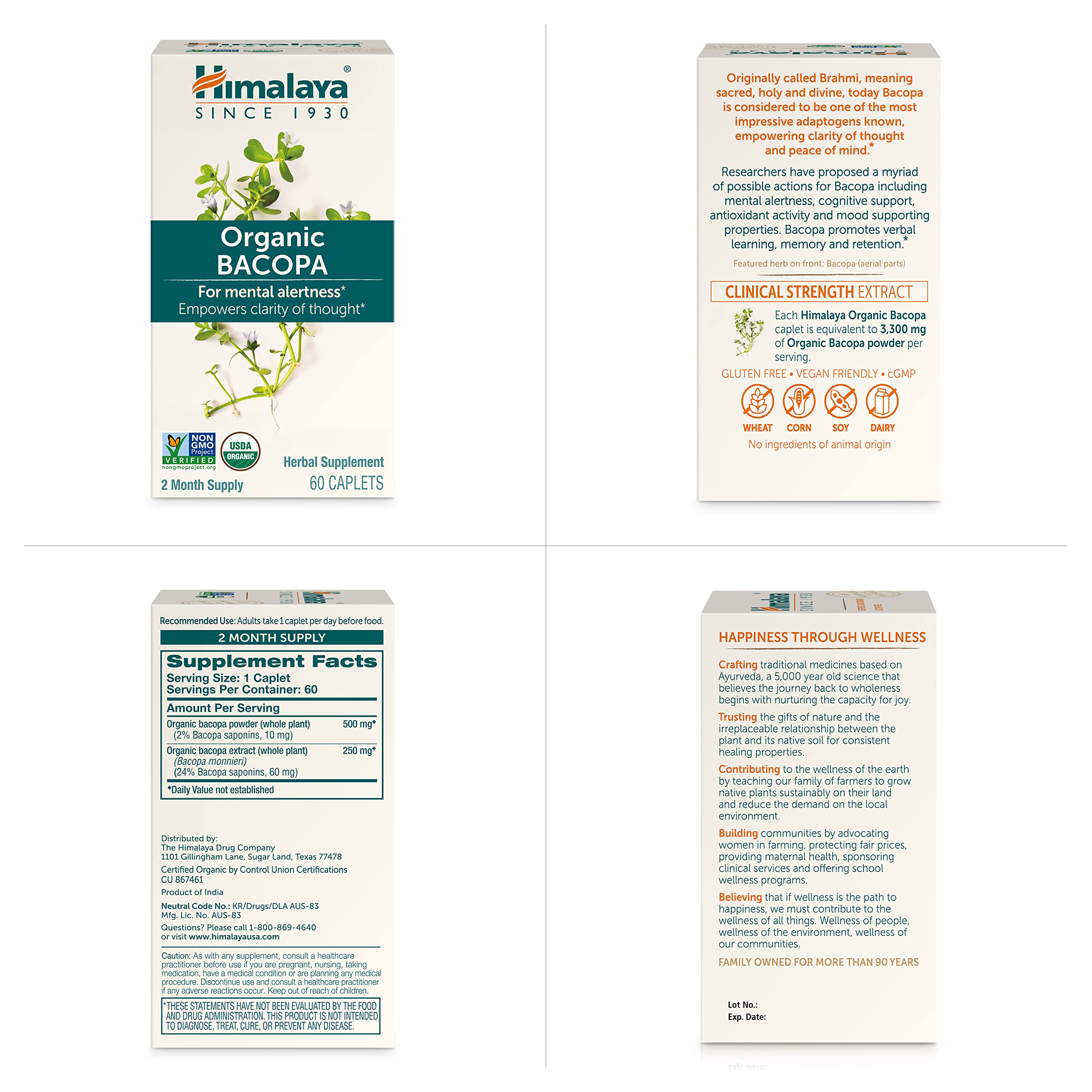 Himalaya Organic Bacopa Monnieri Nootropic | Memory Support

