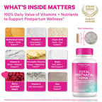 Pink Stork Total Postnatal Vitamins | Postpartum Support


