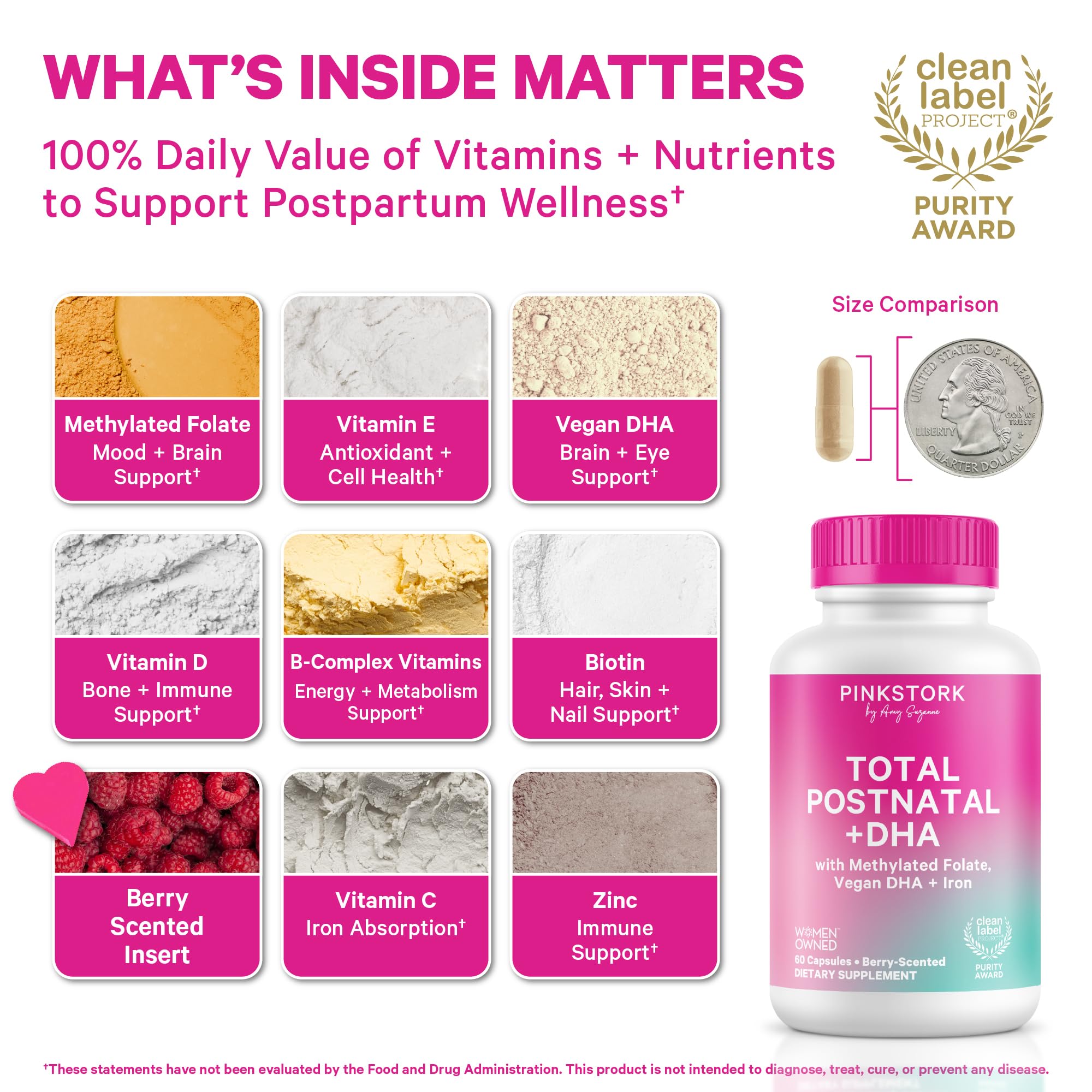 Pink Stork Total Postnatal Vitamins | Postpartum Support

