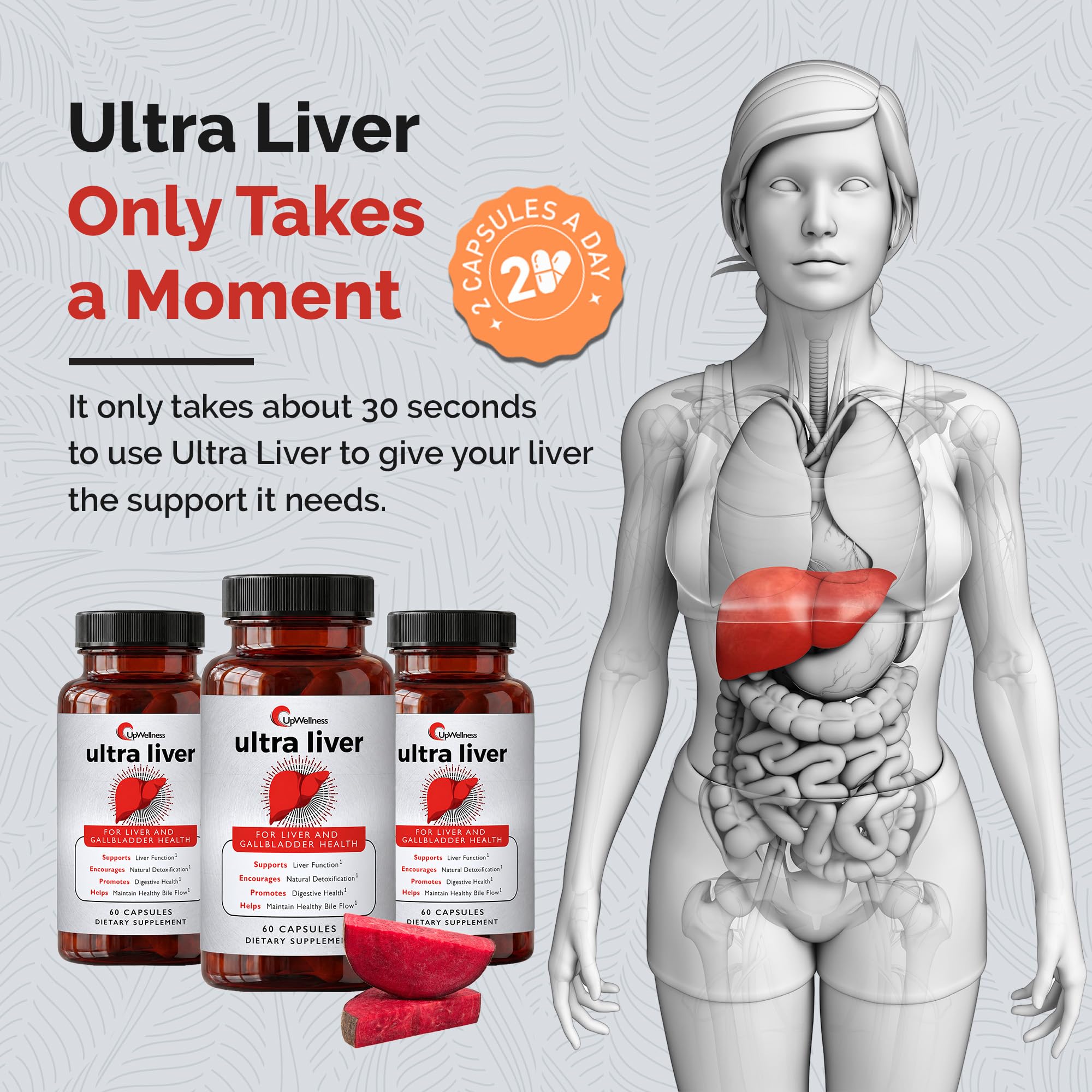 UpWellness Ultra Liver Supplement – Gallbladder Support

