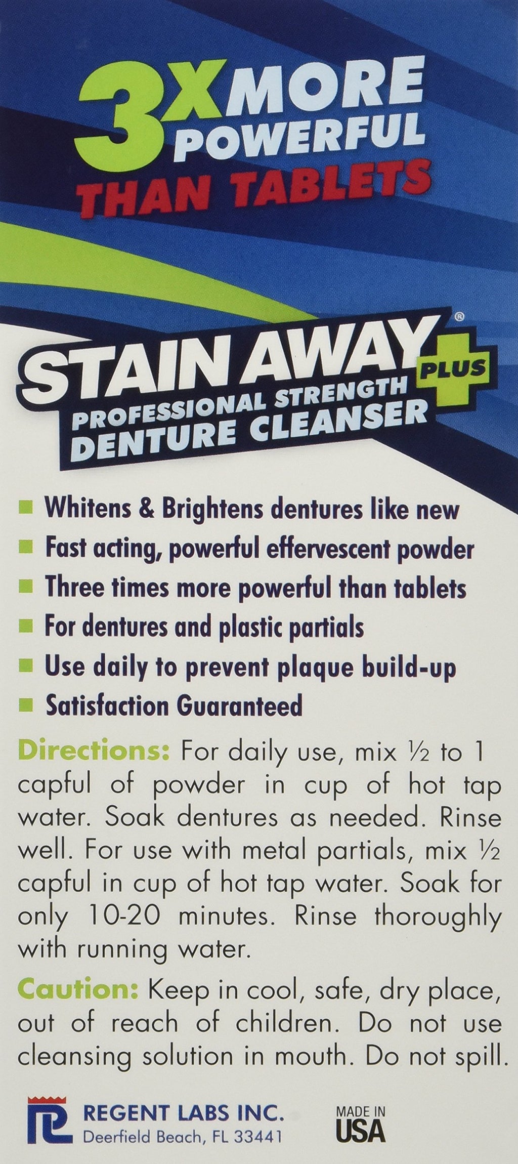 Stain Away Plus Denture Cleanser | Fast Acting

