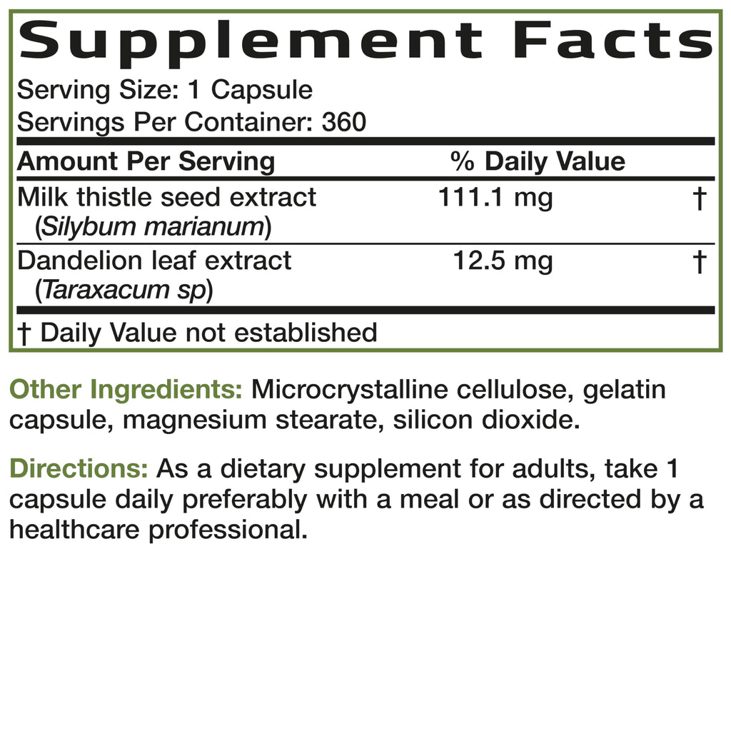 Bronson Milk Thistle Liver Support Capsules

